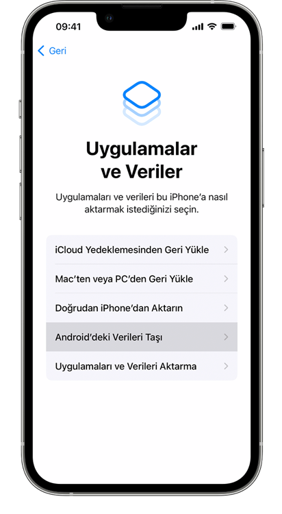 Android’deki Verileri iPhone, iPad ve iPod Touch'a Taşıma