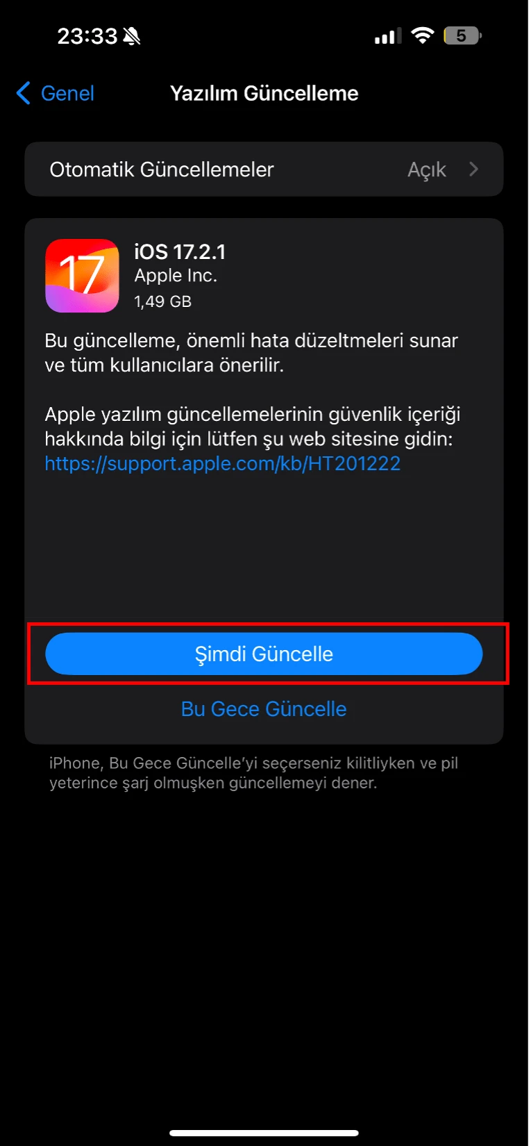 iphone denetim merkezi kasma sorunu