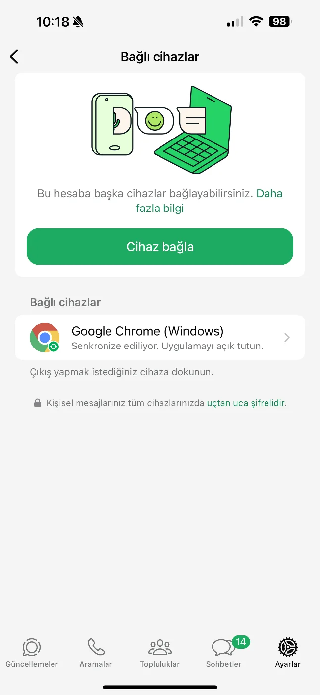 whatsapp önemli ayarlar