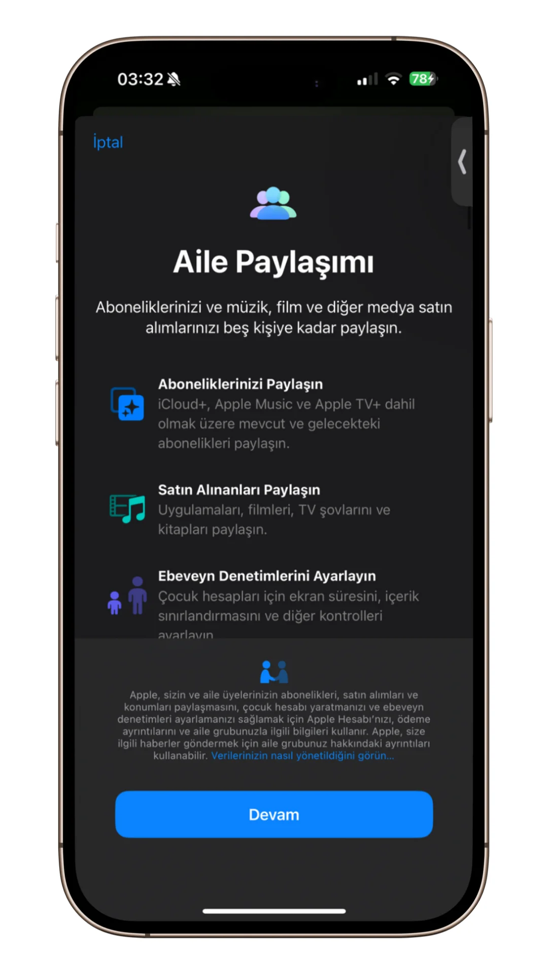aile paylaşımı