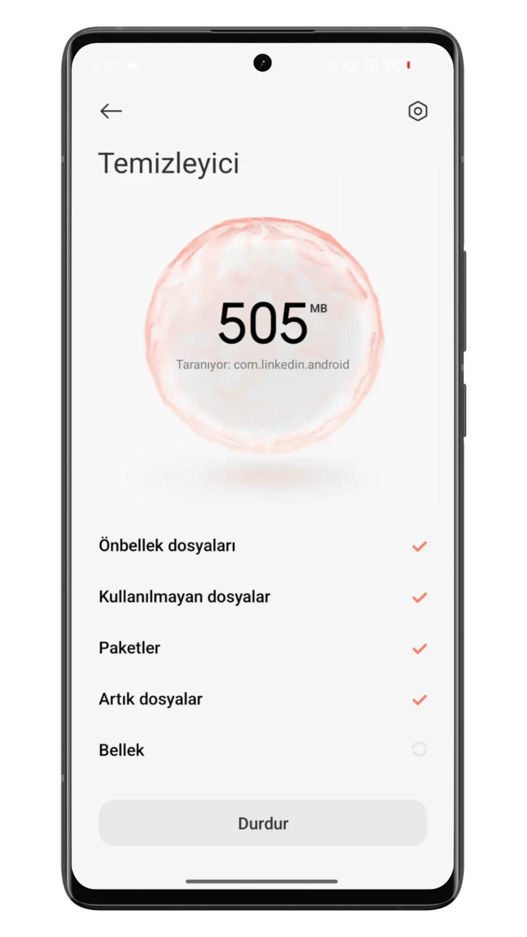xiaomi bellek temizliği