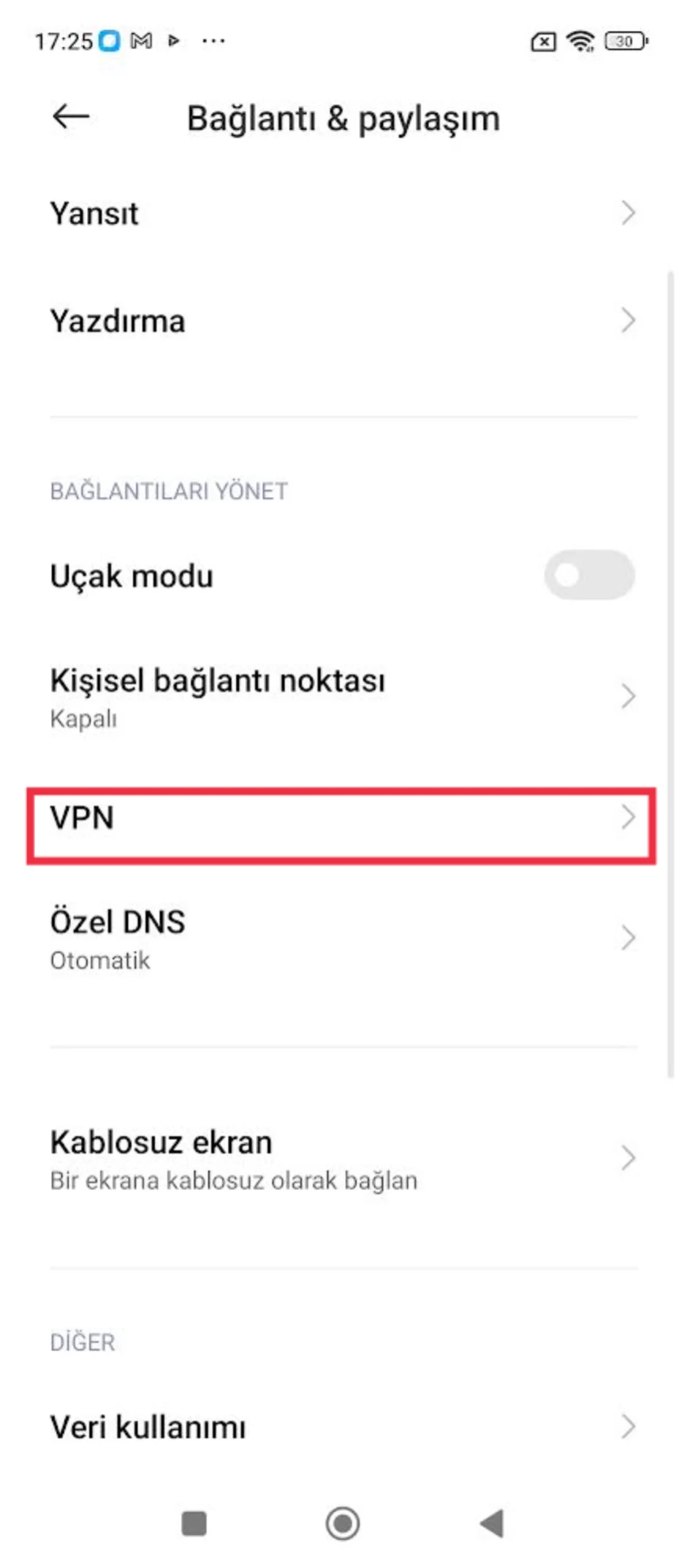 xiaomi vpn ekleme