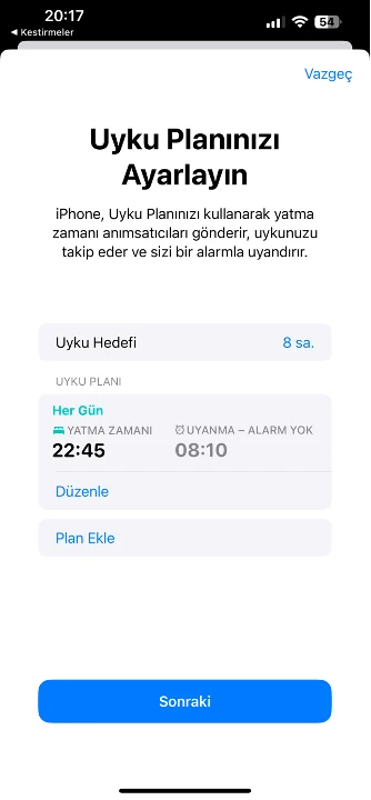 iphone otomatik iyi geceler