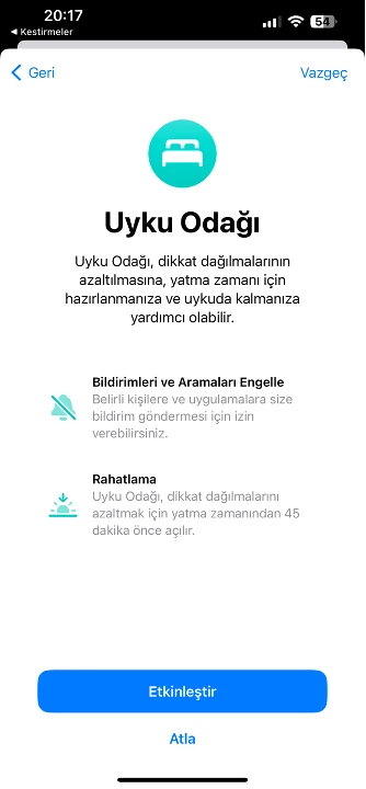 iphone otomatik iyi geceler