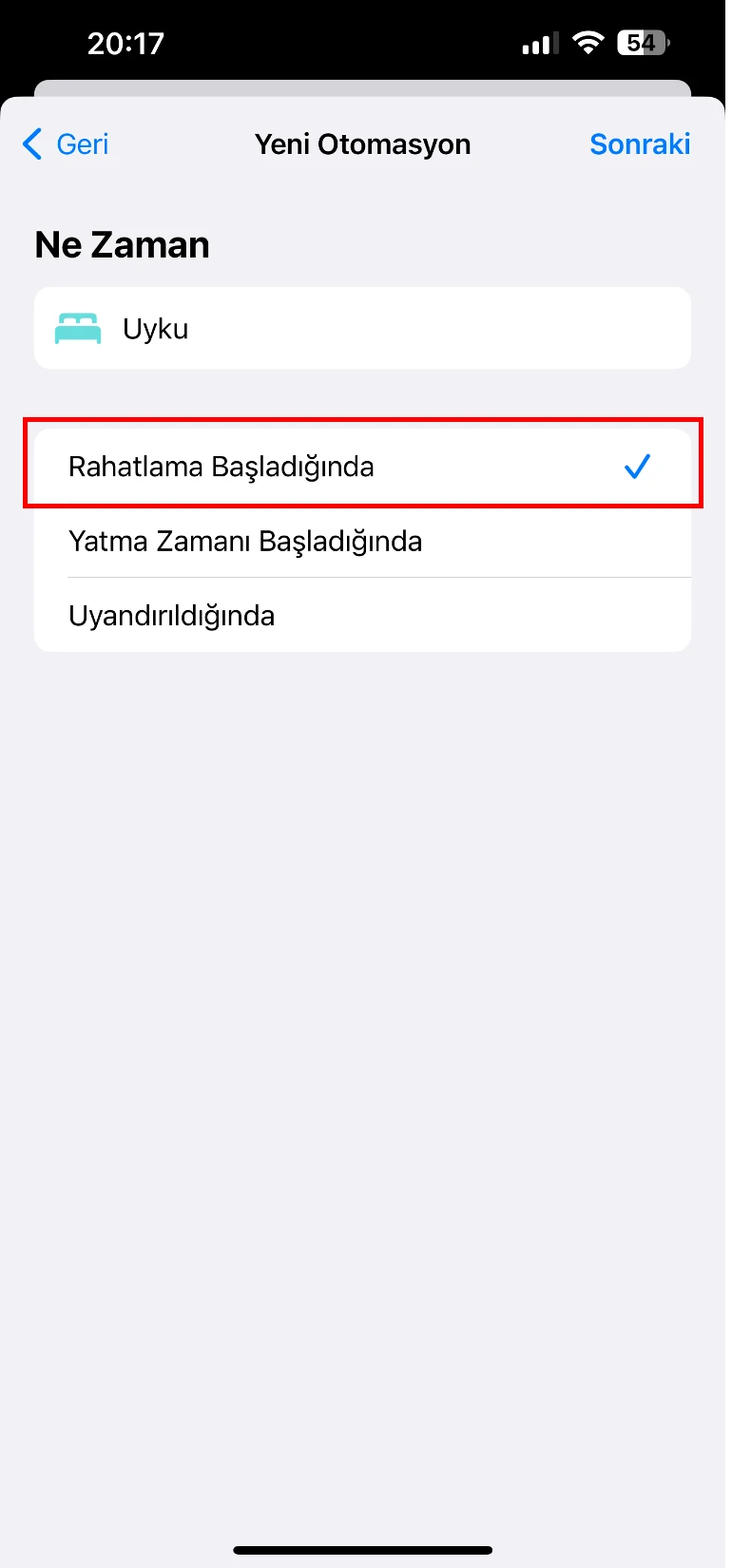 iphone otomatik iyi geceler