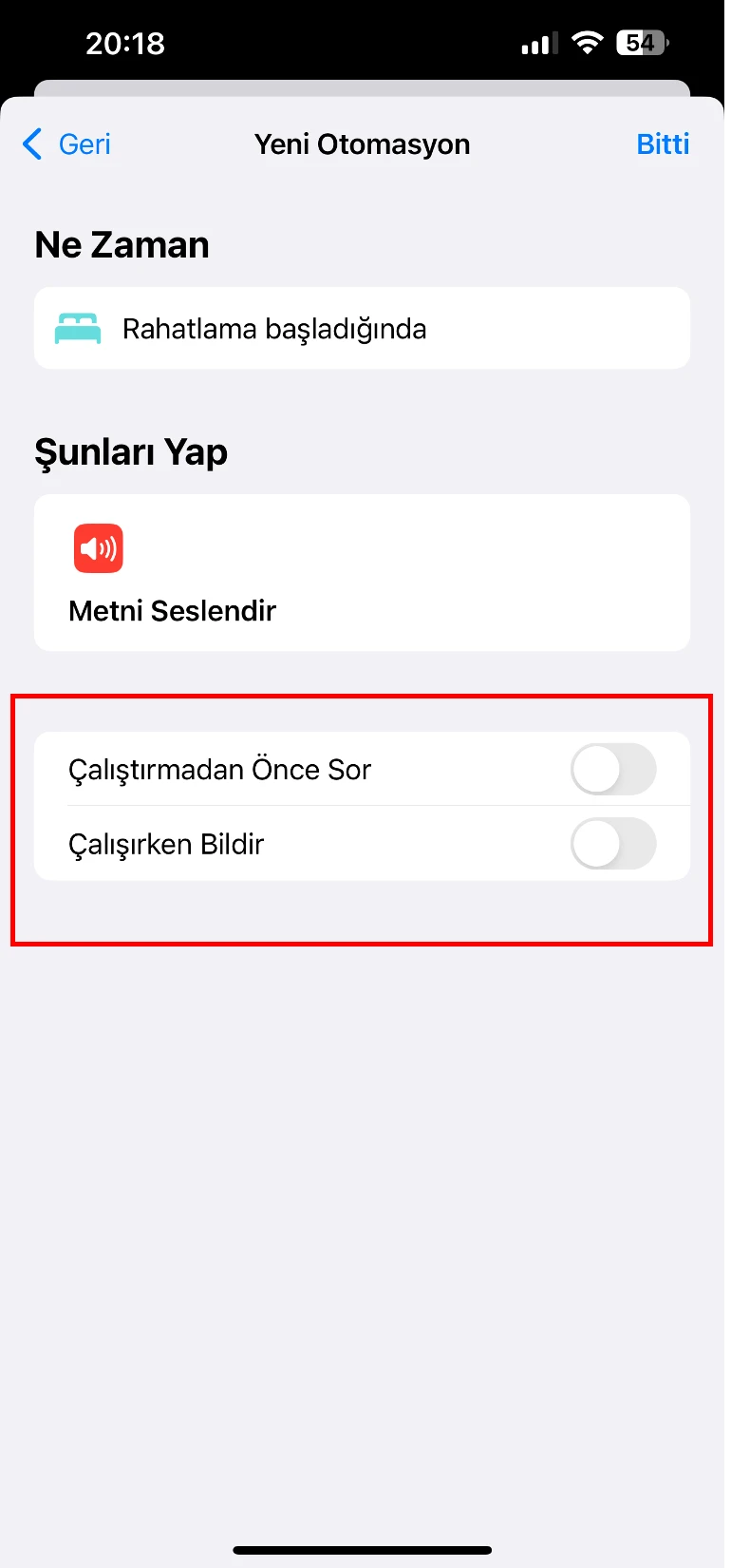 iphone otomatik iyi geceler