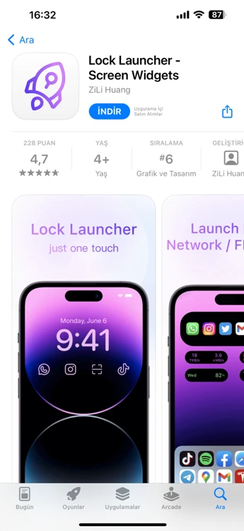 iphone kilit ekranı uygulama ekleme