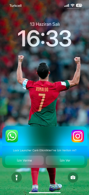 iphone kilit ekranı uygulama ekleme