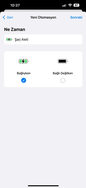 iphone şarja takınca konuşma özelliği