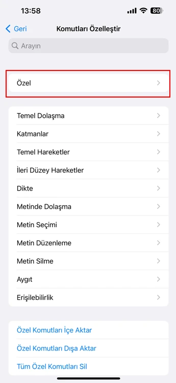 iphone sesle ekran kaydırma