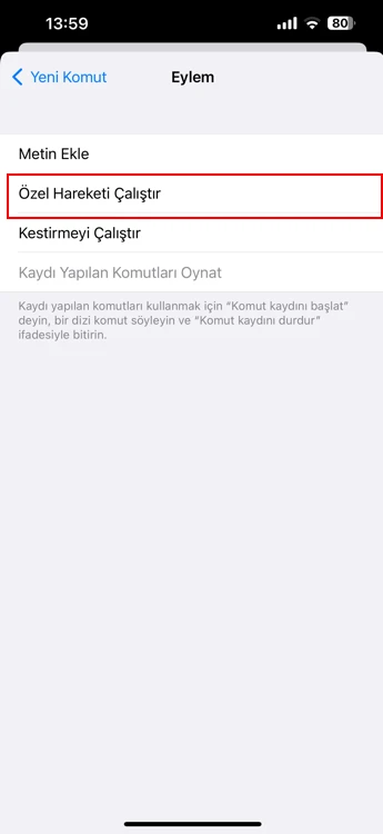 iphone sesle ekran kaydırma