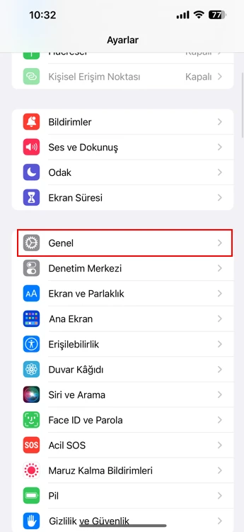 iphone sıfırlama