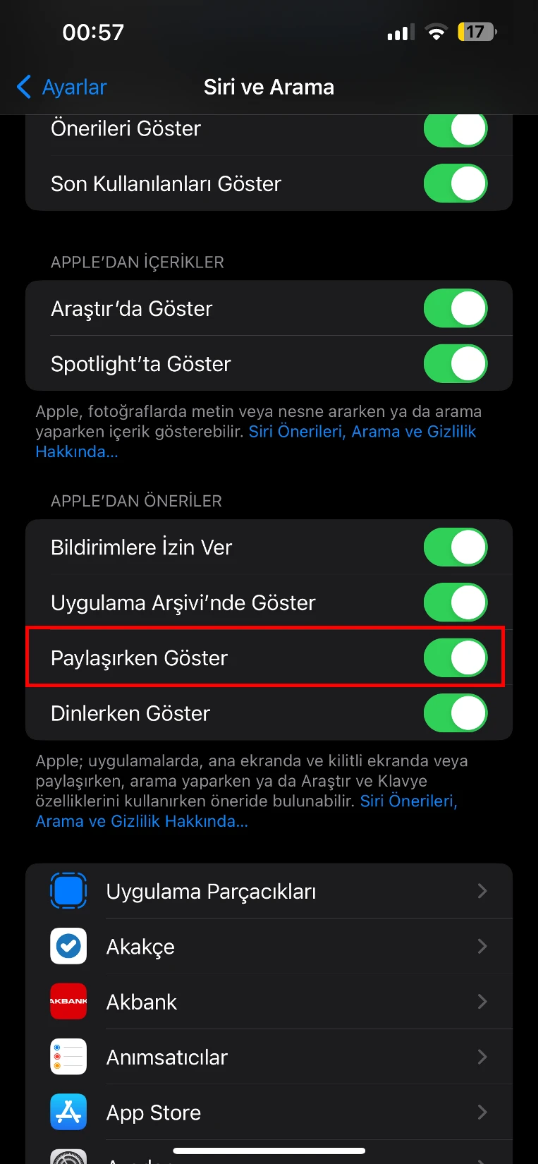 önerilen kişileri gizleme